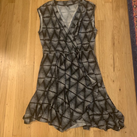 BCBG Max Azria Geo Pattern Faux Wrap Dress - Picture 2 of 3